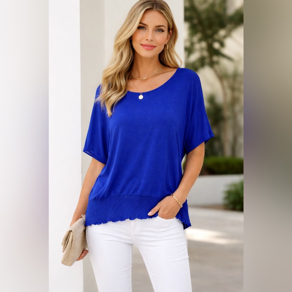 Cato Royal Blue Women's Blouse that is casual-chic and easy to dress up or down.